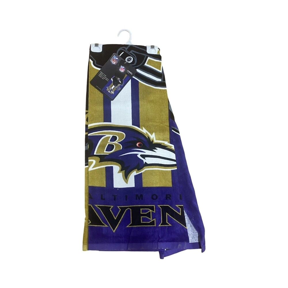 WinCraft Baltimore Ravens Beach Towel NFL 30" x 60" New